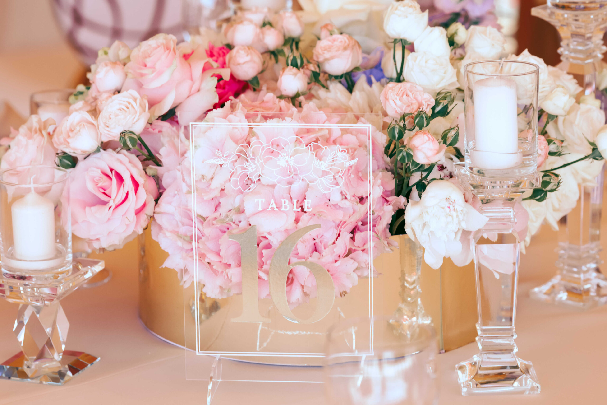 Blumen Deko Tisch zur Hochzeit