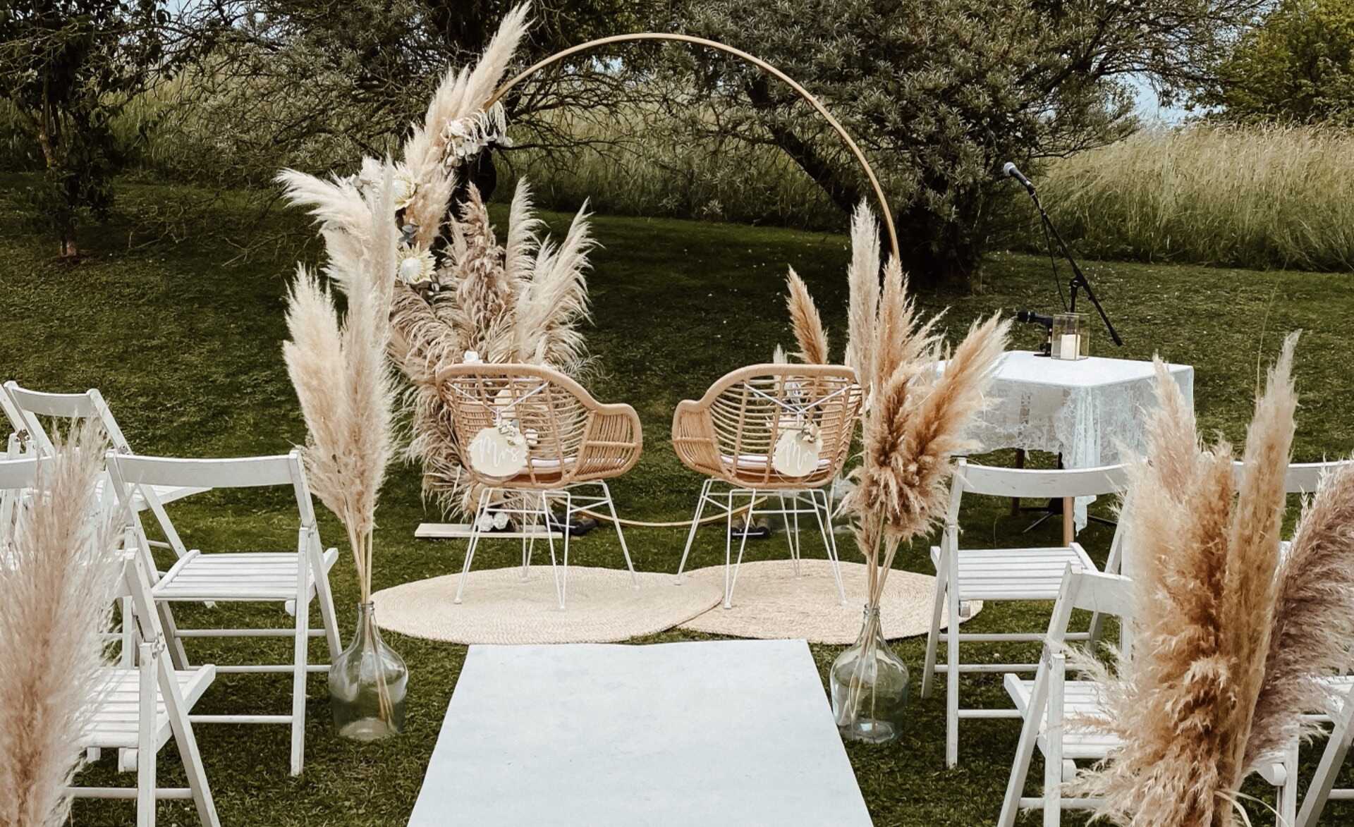 Boho Hochzeit Deko Stuhl