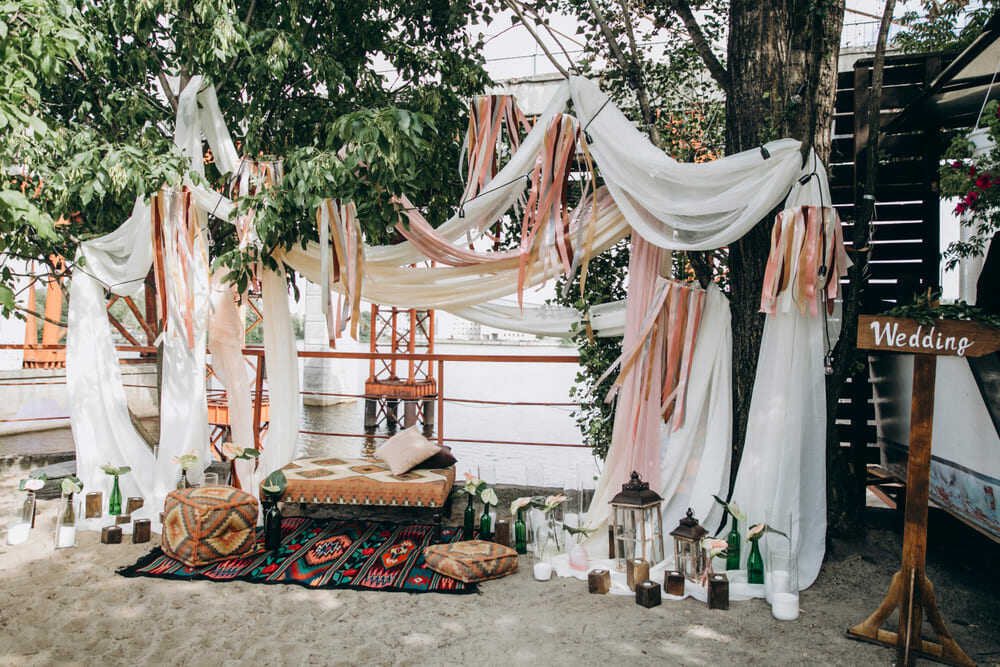 Deko Boho Hochzeit Garten