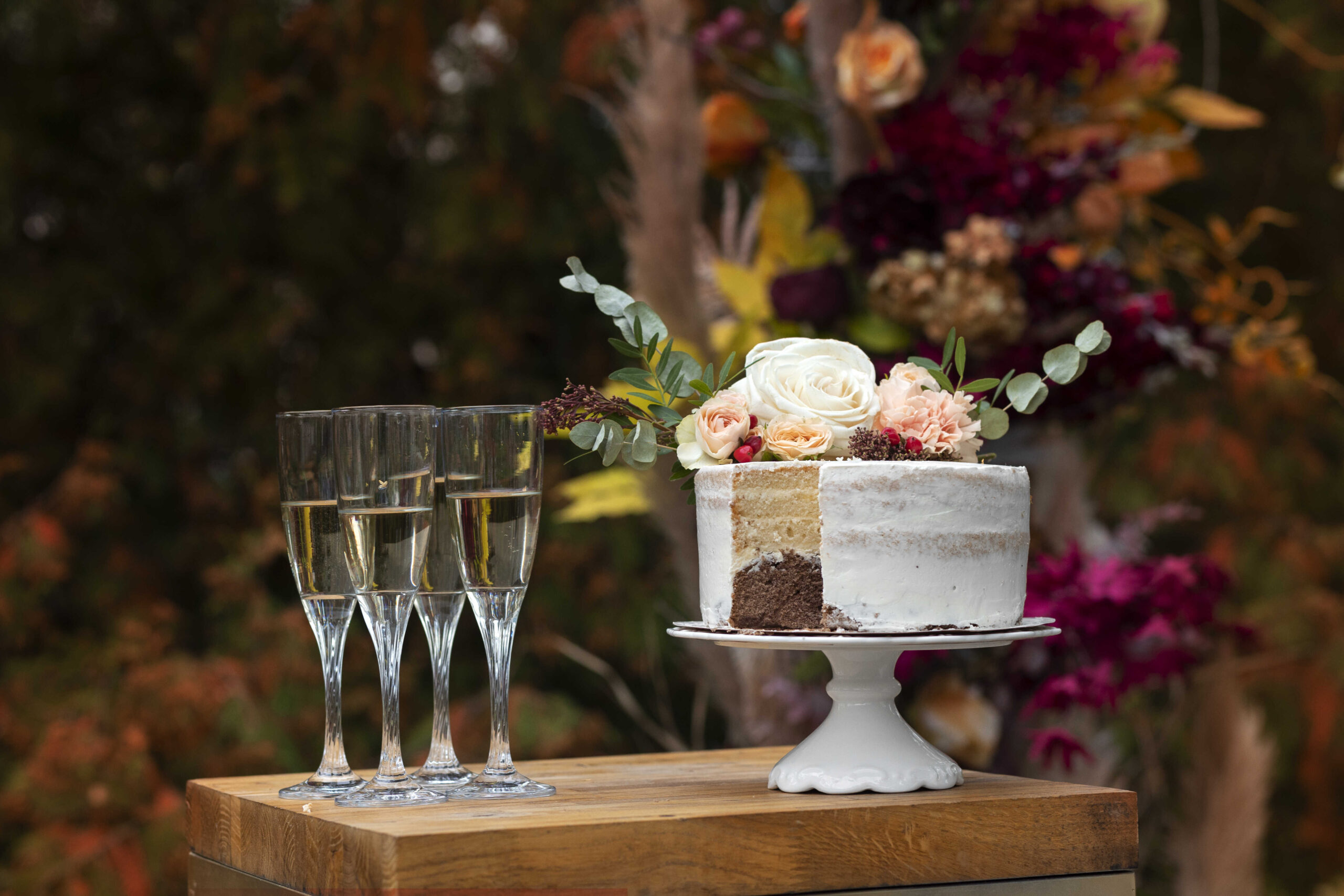 Deko Torte Hochzeit Silber